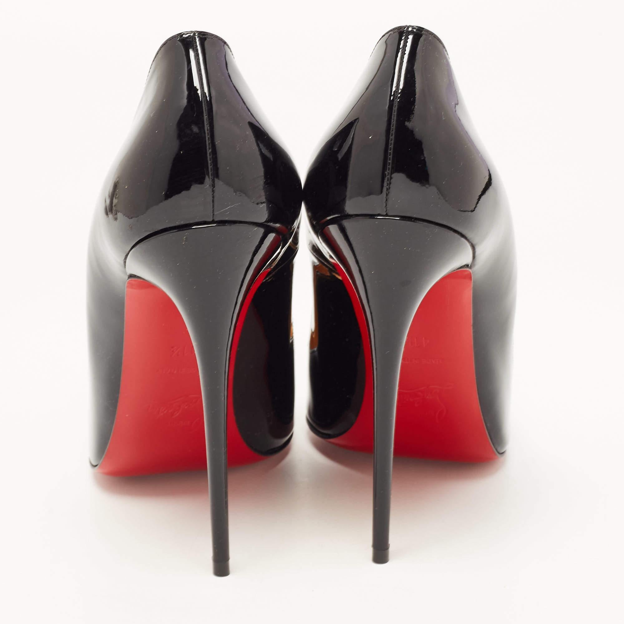 Christian Louboutin Black Patent Leather So Kate Pumps Size 41.5 3