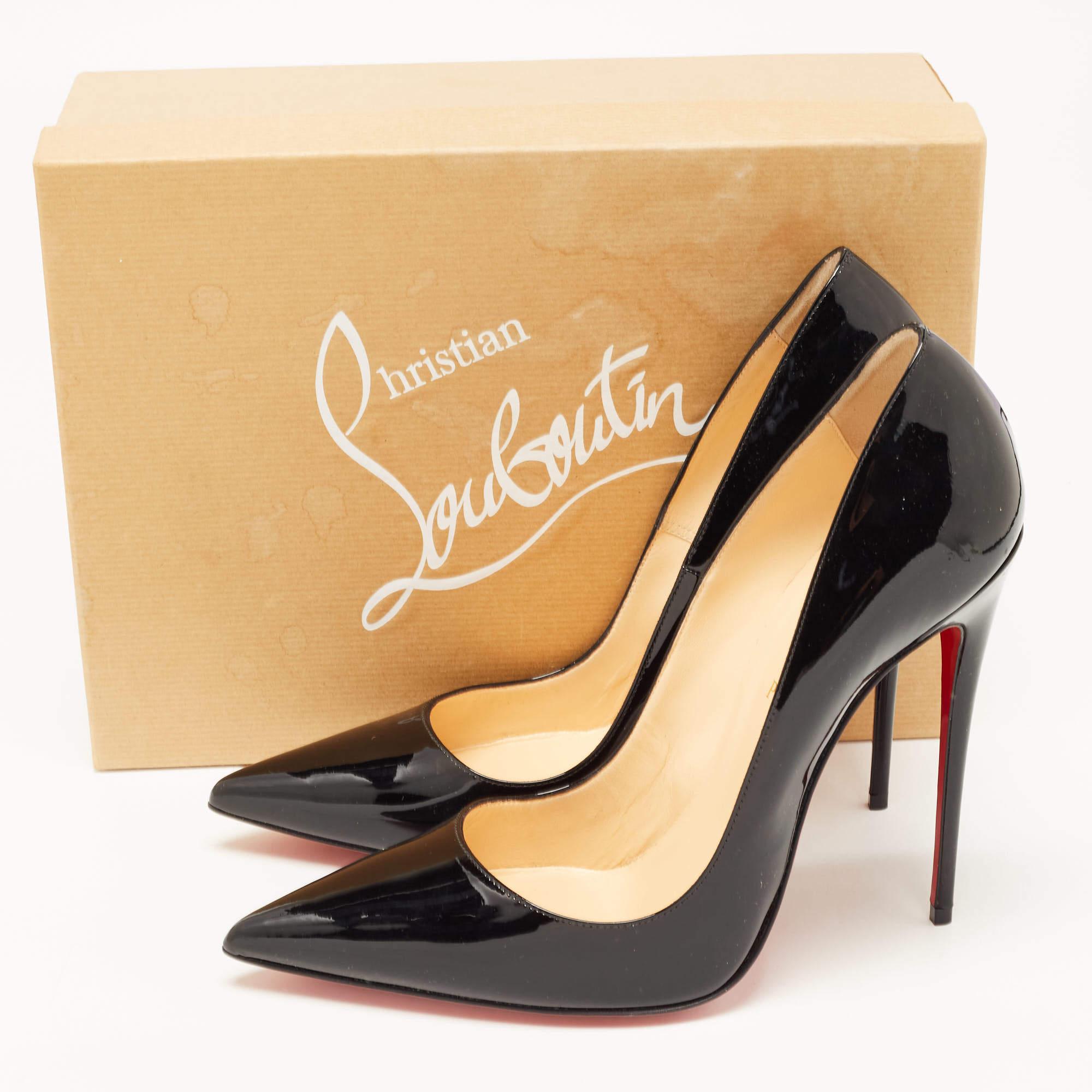 Christian Louboutin Black Patent Leather So Kate Pumps Size 41.5 4