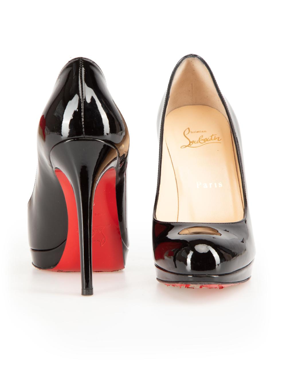 Christian Louboutin Black Patent New Simple 120 Heels Size IT 36 In Excellent Condition For Sale In London, GB