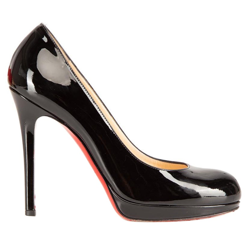 Christian Louboutin Black Patent New Simple 120 Heels Size IT 36