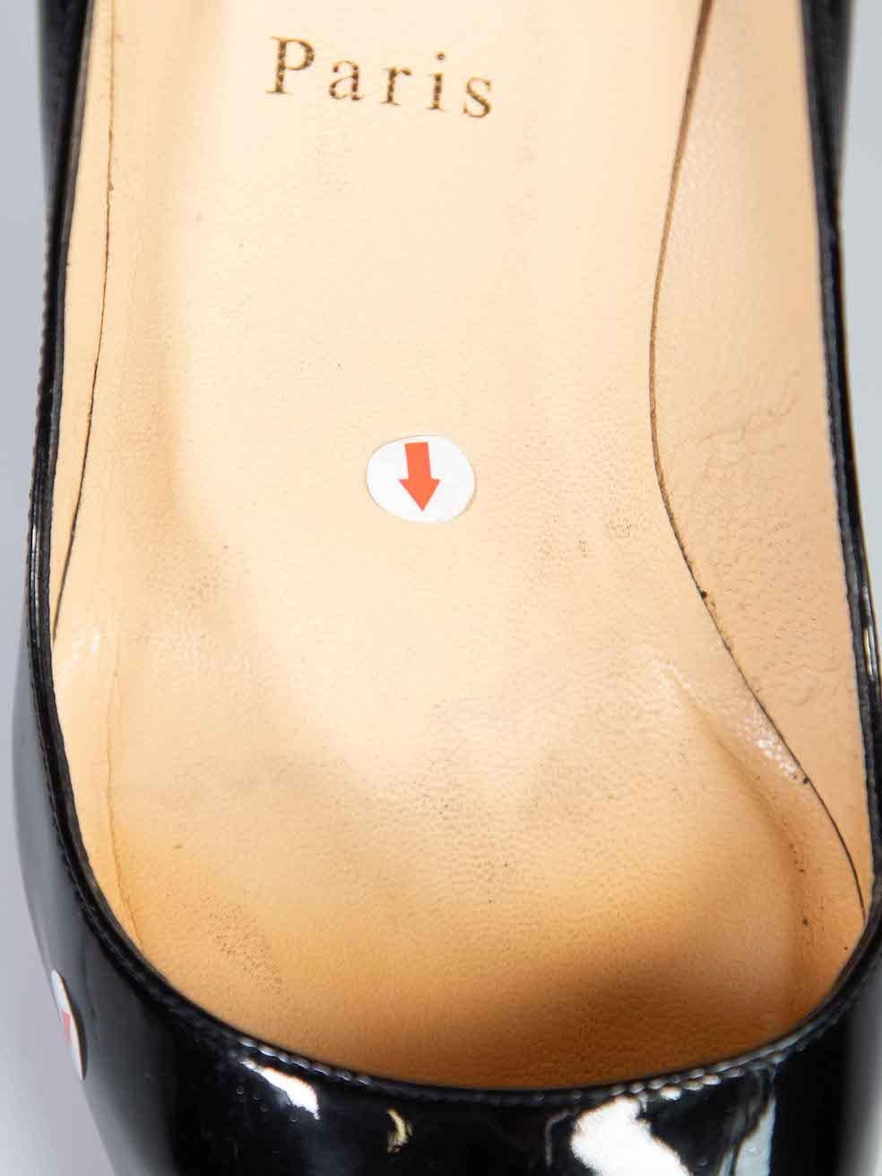 Christian Louboutin Chaussures Pigalle 100 vernies noires taille IT 39,5 en vente 1