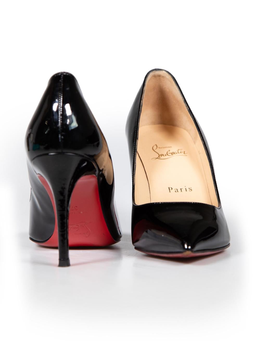 Christian Louboutin Black Patent Pigalle Pumps Size IT 37 In Good Condition For Sale In London, GB