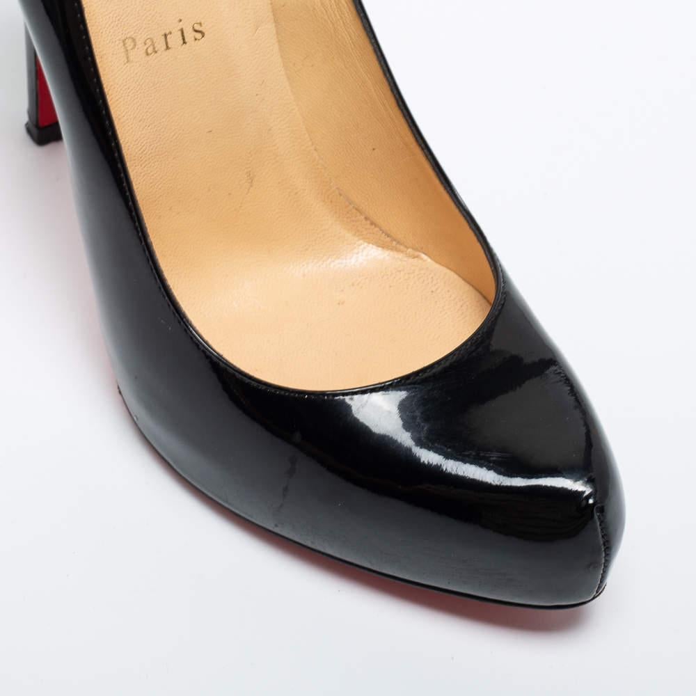 Christian Louboutin Black Patent Rolando Pumps Size 38.5 3
