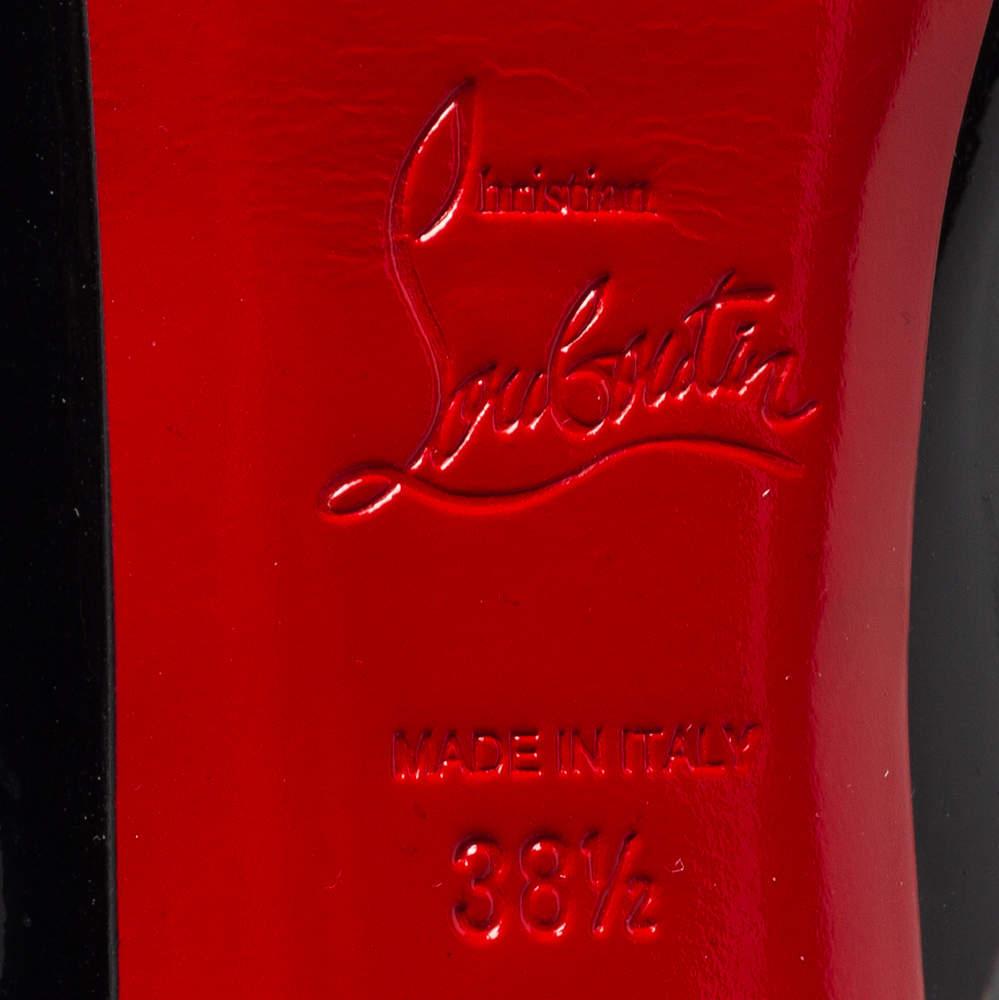 Christian Louboutin Black Patent Rolando Pumps Size 38.5 4