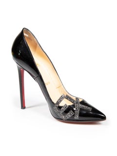 Christian Louboutin Black Patent Sex 120 Heels Size IT 38