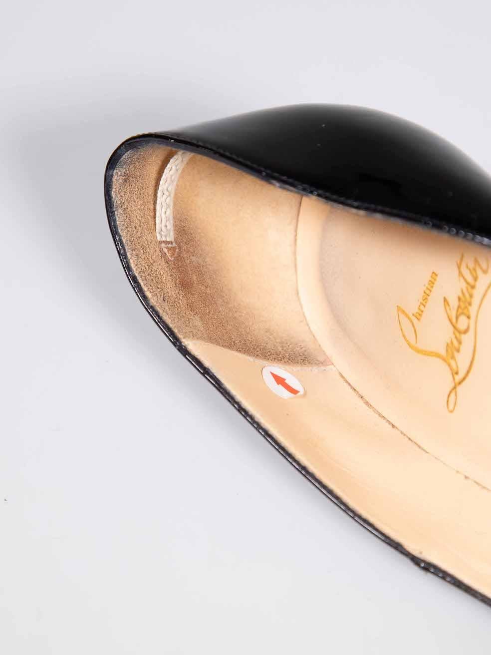 Zapatos de tacón Christian Louboutin Black Patent Sex 120 Talla IT 38 1