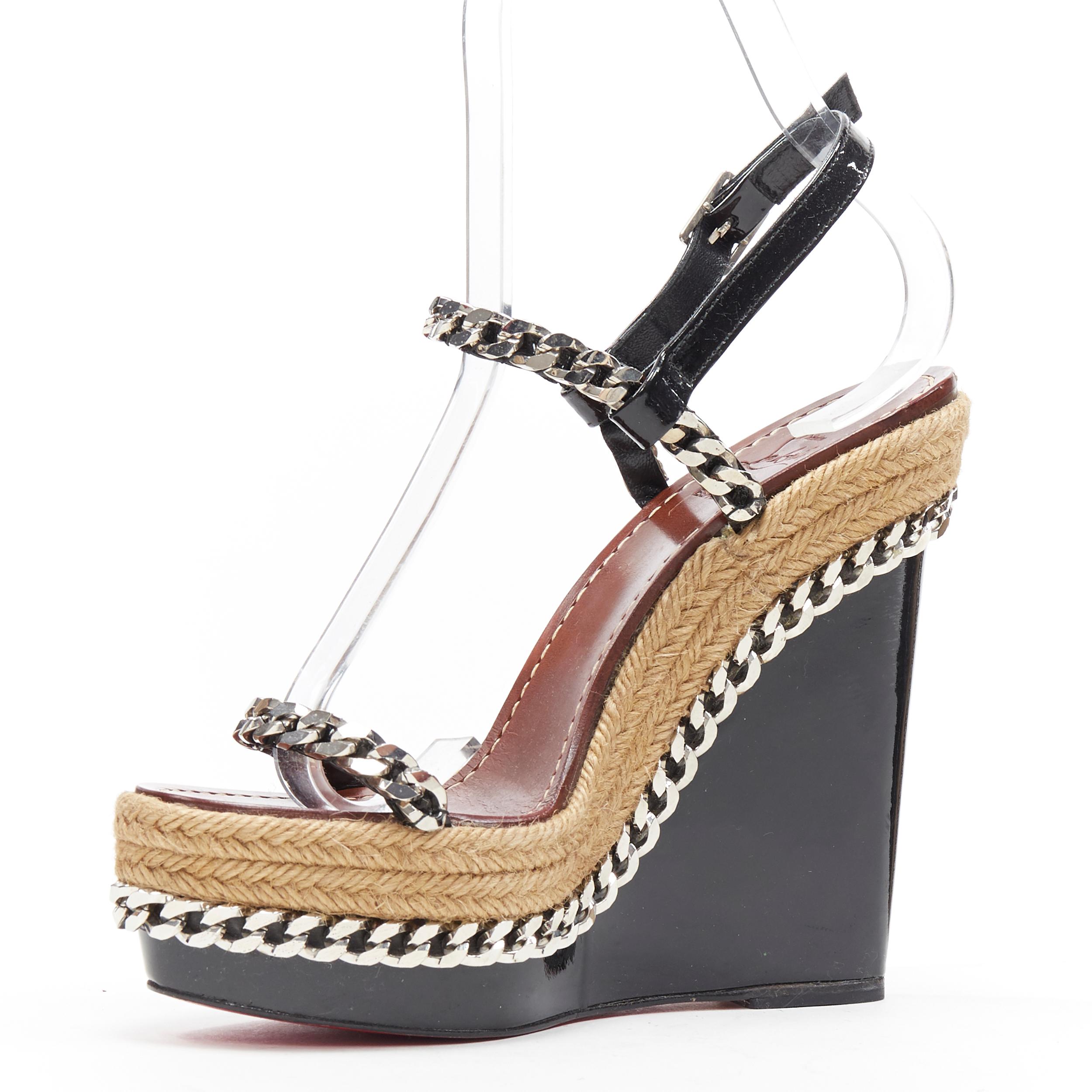 black louboutin wedges