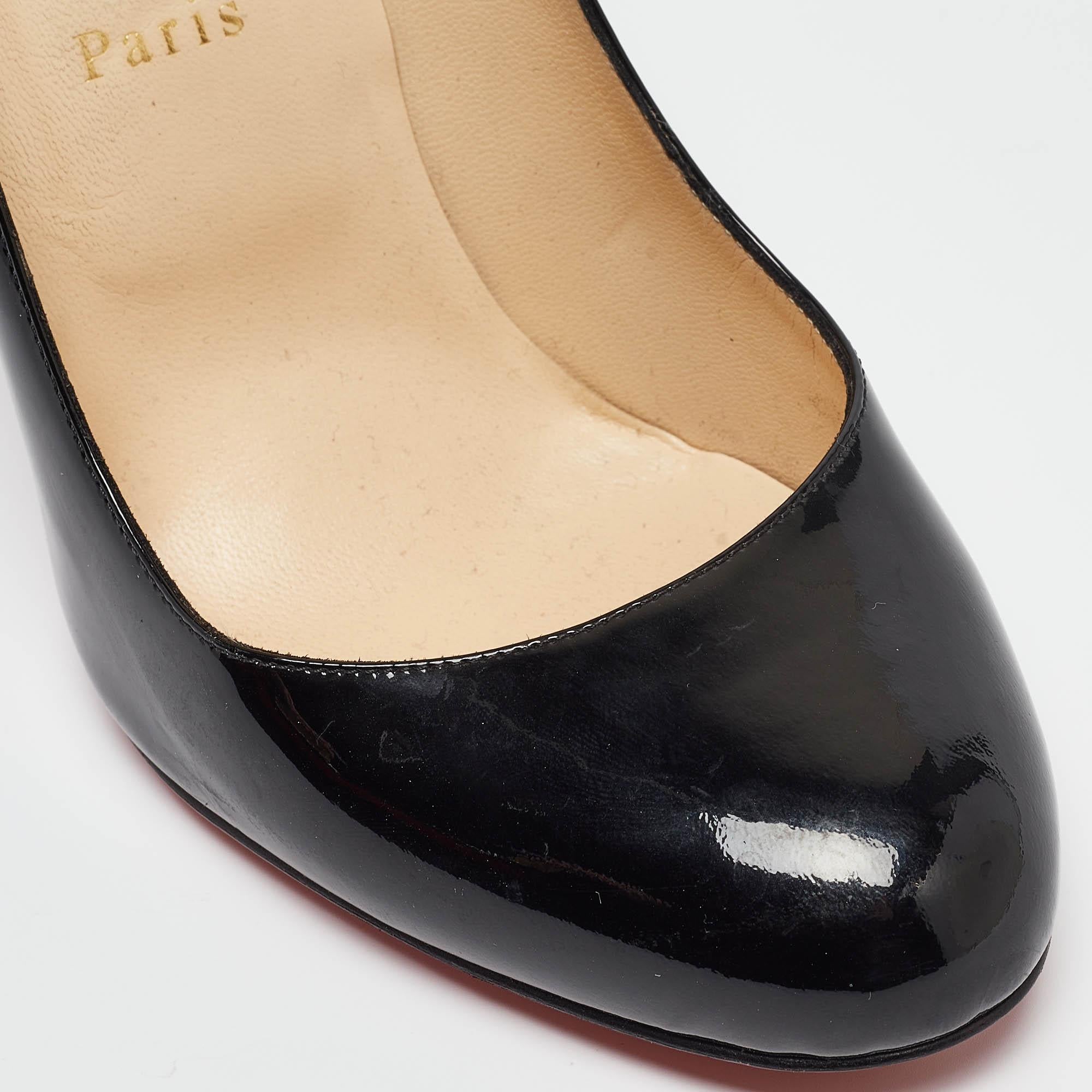 Christian Louboutin Black Patent Simple Pumps Size 40 3