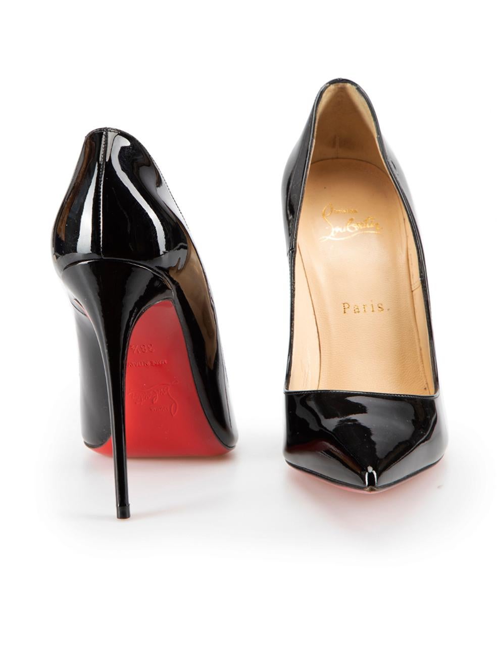 Christian Louboutin Black Patent So Kate Pumps Size IT 38.5 In Excellent Condition In London, GB
