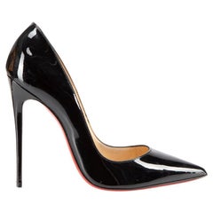 Christian Louboutin Black Patent So Kate Pumps Size IT 38.5