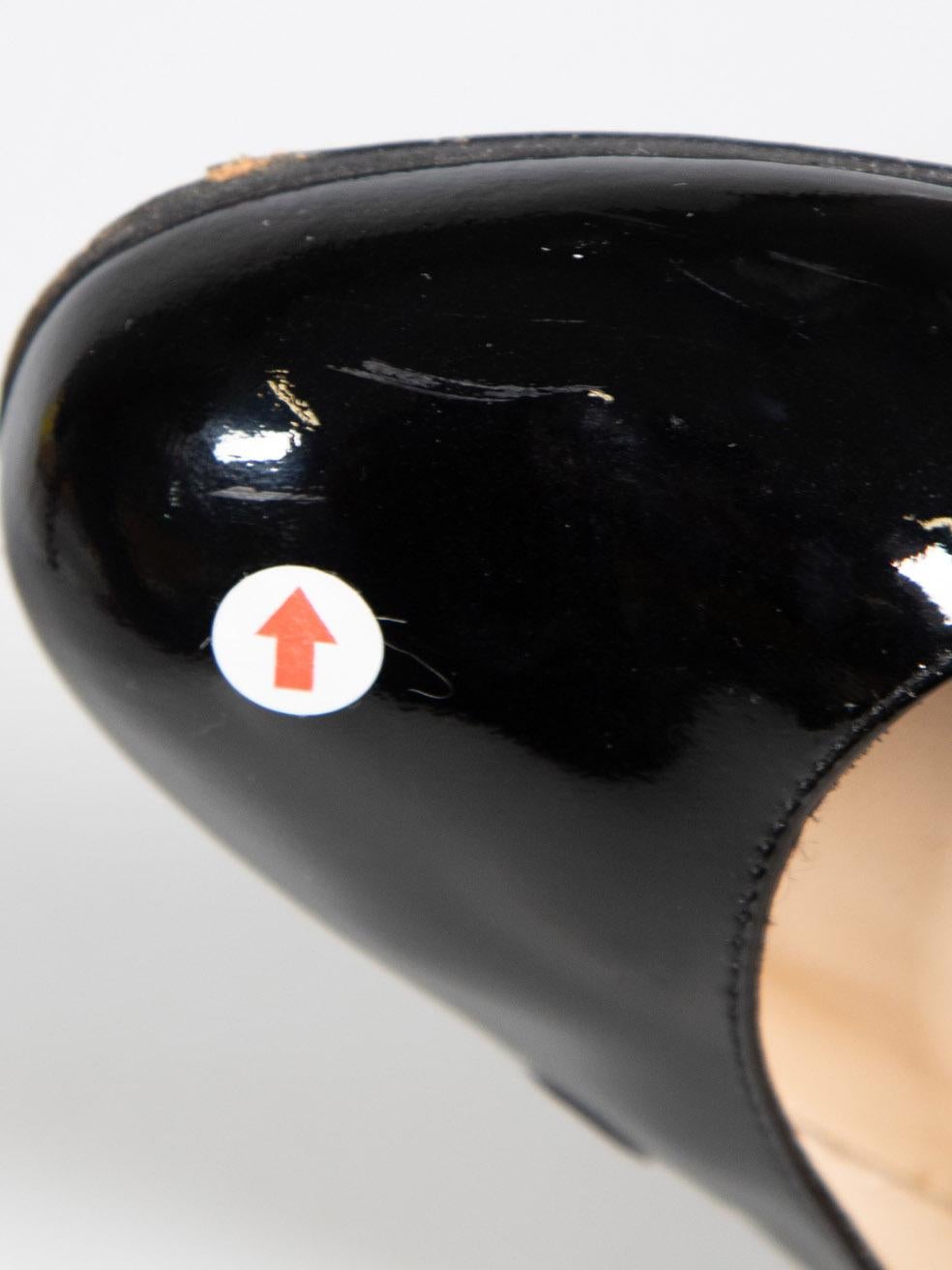 Christian Louboutin Black Patent Stiletto Pumps Size IT 36.5 2