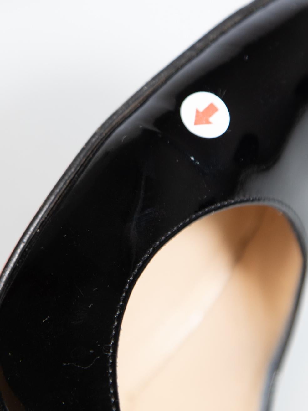 Christian Louboutin Black Patent Stiletto Pumps Size IT 36.5 4
