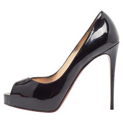 Christian Louboutin Black Patent Very Prive Pumps Size 37