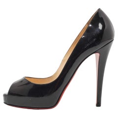 Christian Louboutin Black Patent Very Prive Pumps Size 38