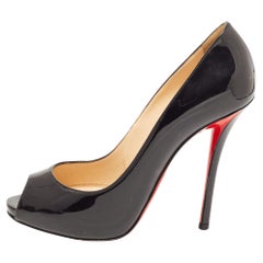 Christian Louboutin Black Patent Very Prive Pumps Size 38