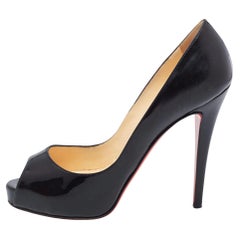 Christian Louboutin Black Patent Very Prive Pumps Size 39.5