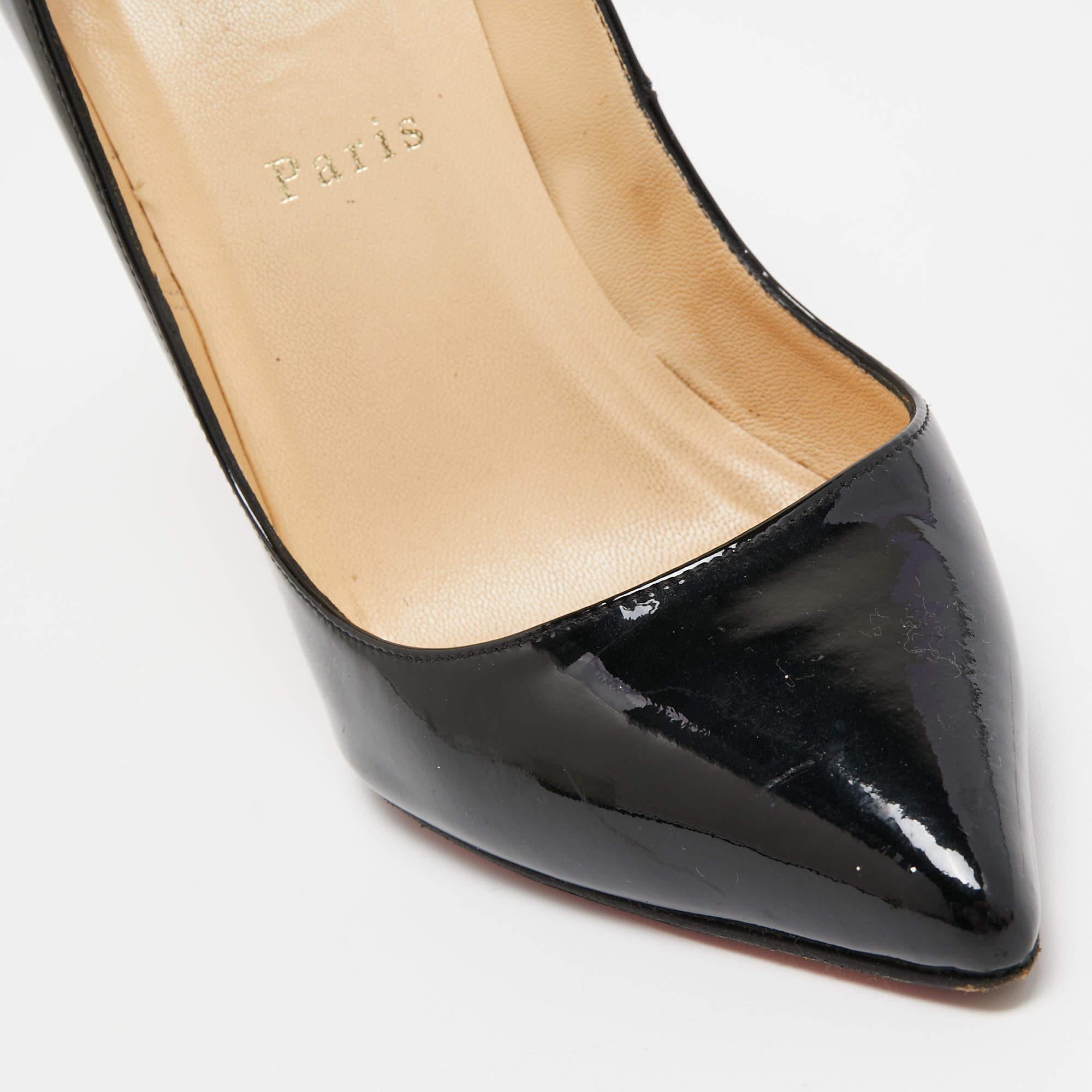 Christian Louboutin Black Pigalle Pointed Toe Pumps Size 37 For Sale 2