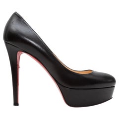 Christian Louboutin Schwarze Plateau-Pumps aus Leder
