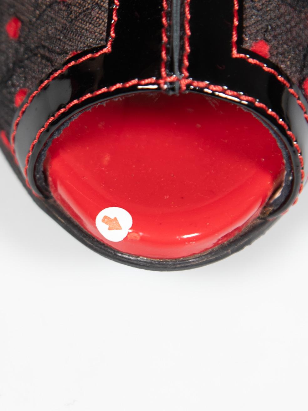 Christian Louboutin Black Polka Dot Peep Toe Heels Size IT 35.5 2