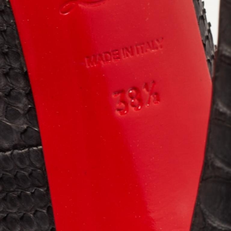 Christian Louboutin Schwarz Python Mary Jane Pumps Größe 38.5 im Angebot 5