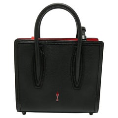 Christian Louboutin - Mini sac cabas Paloma en cuir noir/rouge