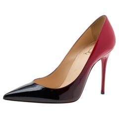 Christian Louboutin Black/Red Patent Leather So Kate Pumps Size 36.5