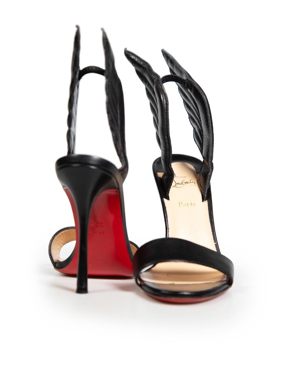 Christian Louboutin Black Samotresse Wing Sandals Size IT 35.5 In Good Condition In London, GB