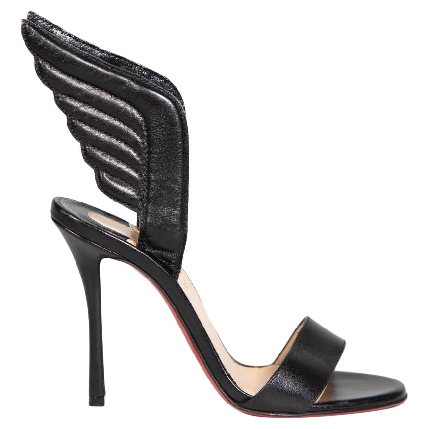 Christian Louboutin Black Samotresse Wing Sandals Size IT 35.5