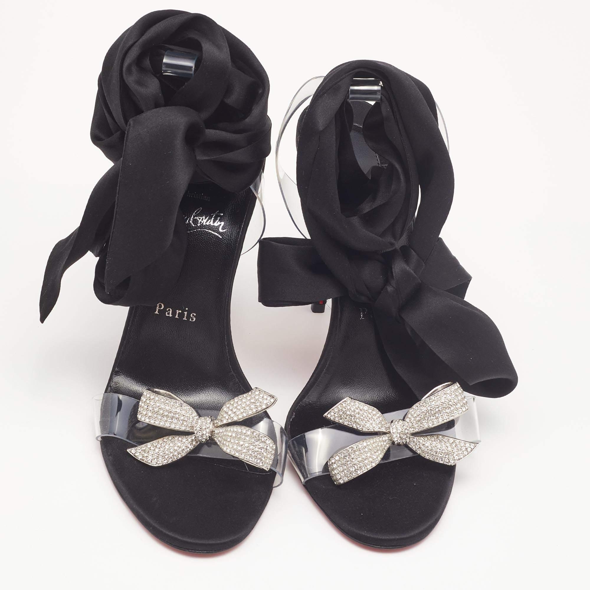 These sandals will frame your feet in an elegant manner. Crafted from quality materials, they flaunt a classy display, comfortable insoles & durable heels.

Includes: Original Box, Extra Heel Tips

