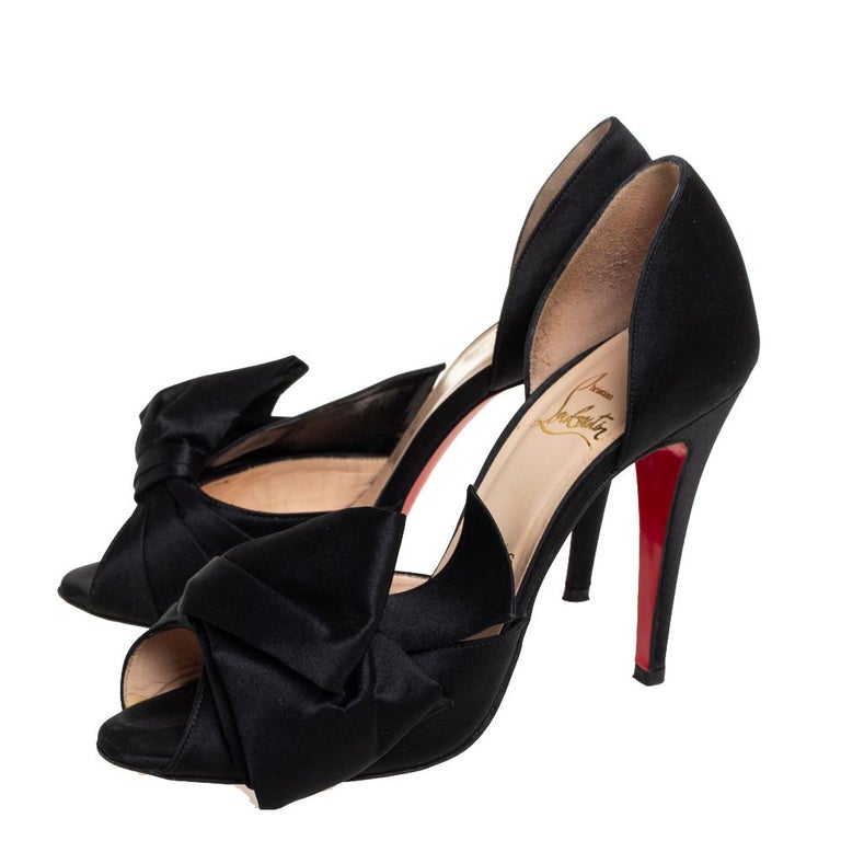 christian louboutin satin d orsay pumps