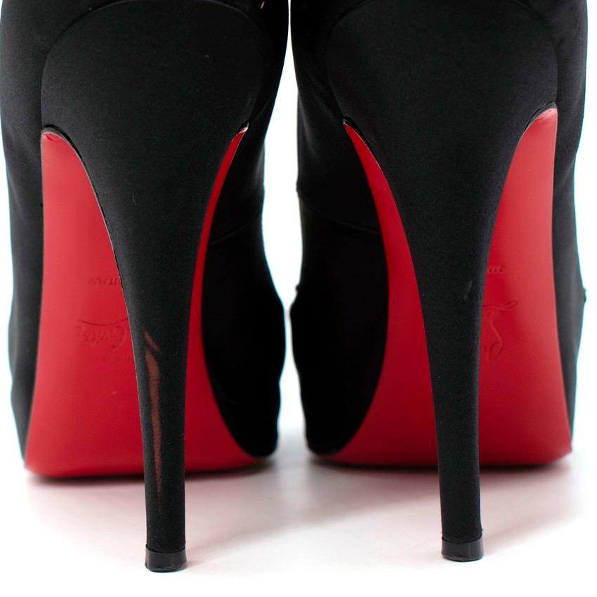 christian louboutin black peep toe heels