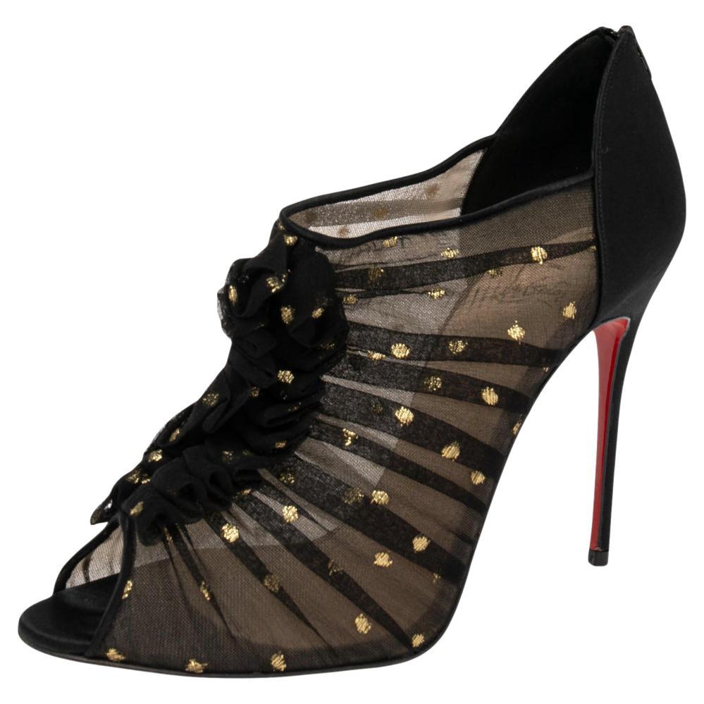 Christian louboutin best sale open toe booties