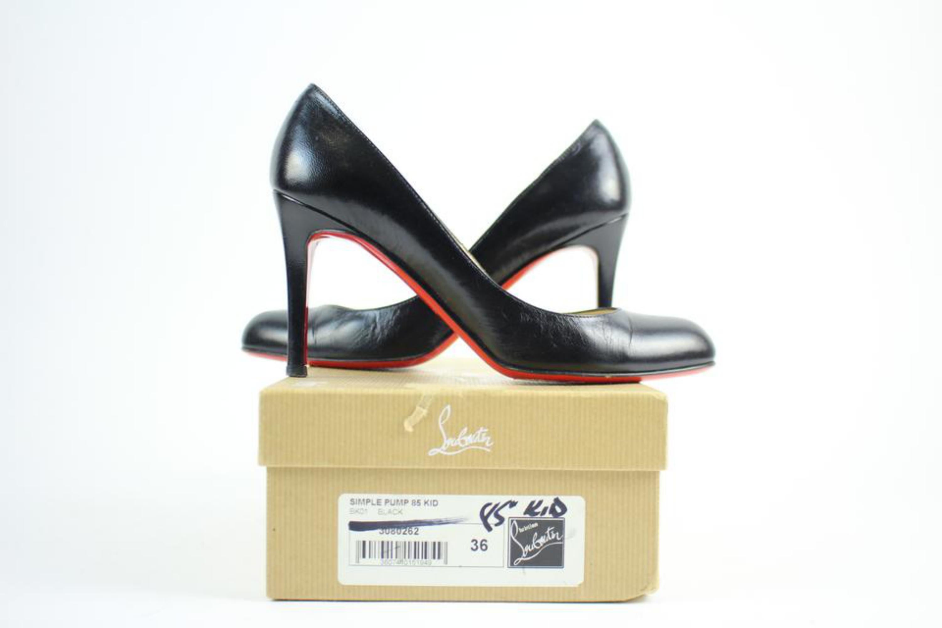 Christian Louboutin Black Simple 30cla1202 Pumps For Sale 7