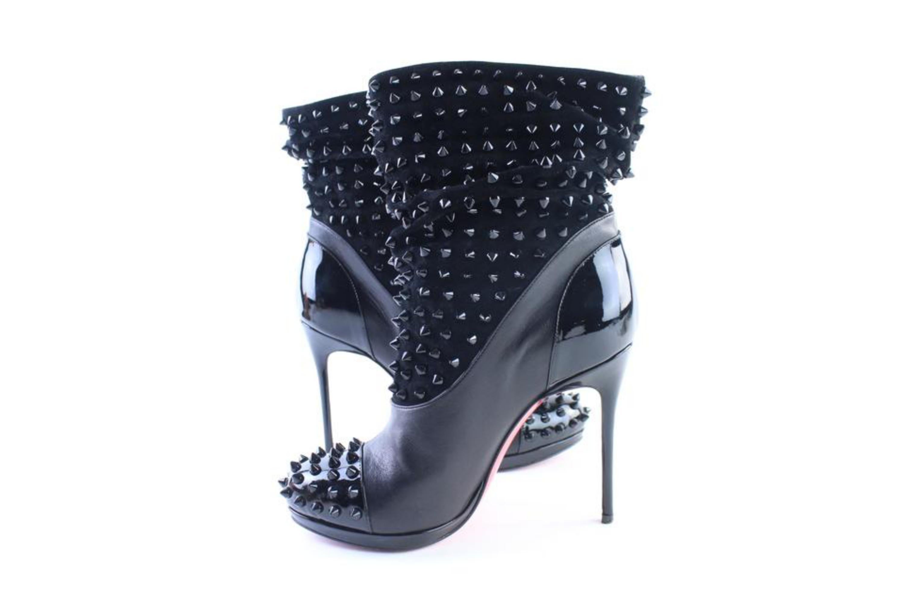 Christian Louboutin Black Spike Wars Ankle 43clr0627 Boots/Booties For Sale 6