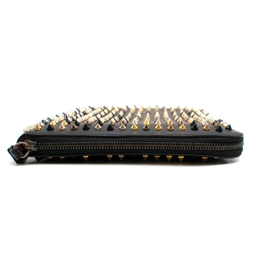 Christian Louboutin Black Spiked Leather iPad Case 27cm 1