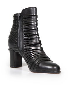 Christian Louboutin Black Strappy Ankle Boots Size IT 41