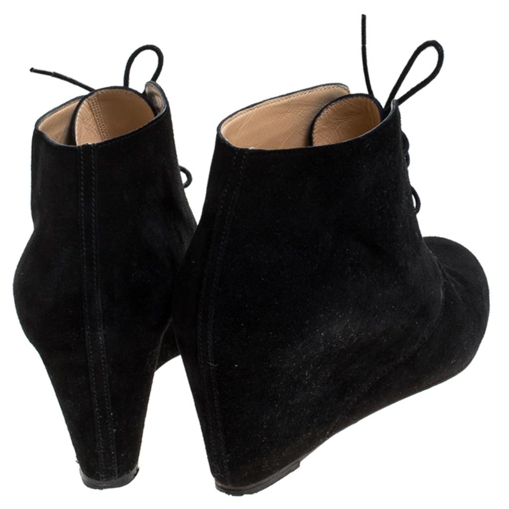 Christian Louboutin Black Suede Ankle Booties Size 38 1