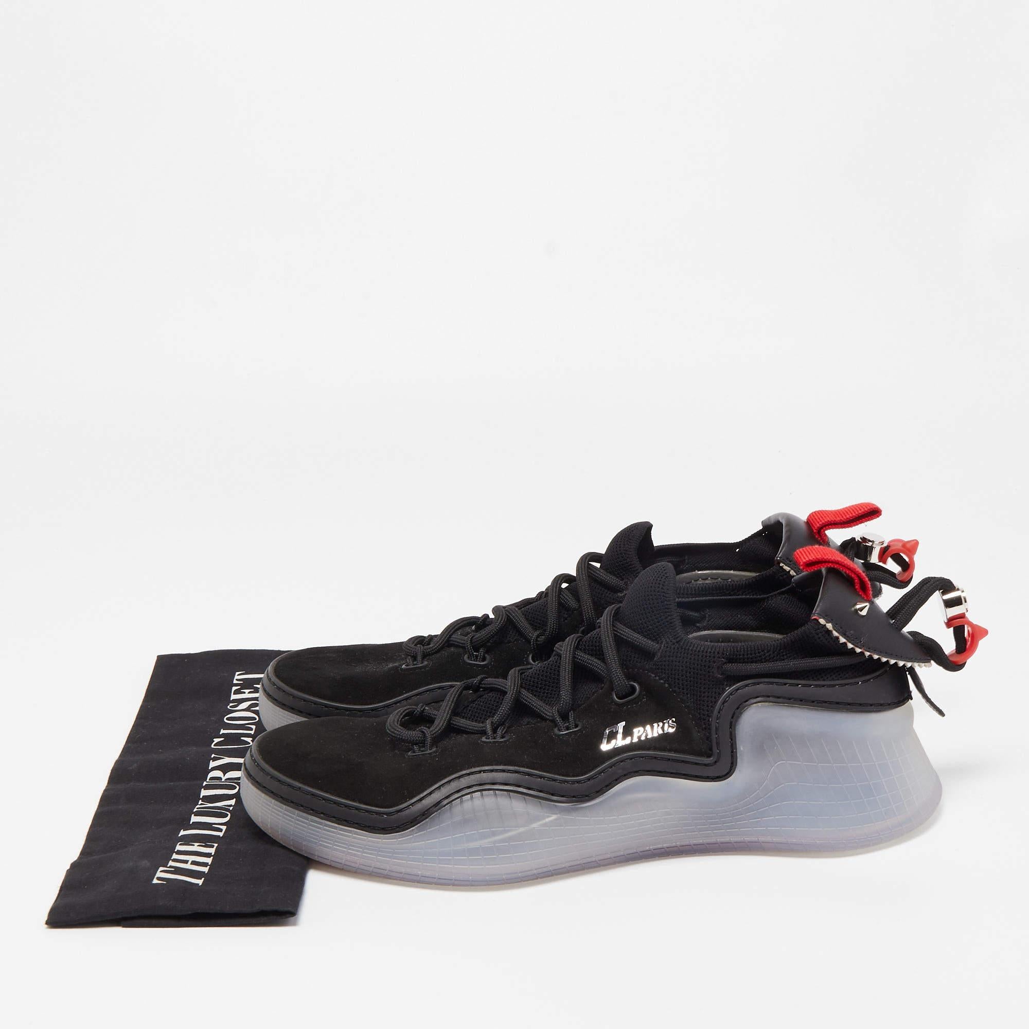 Christian Louboutin Black Suede Arpoador Sneakers 5