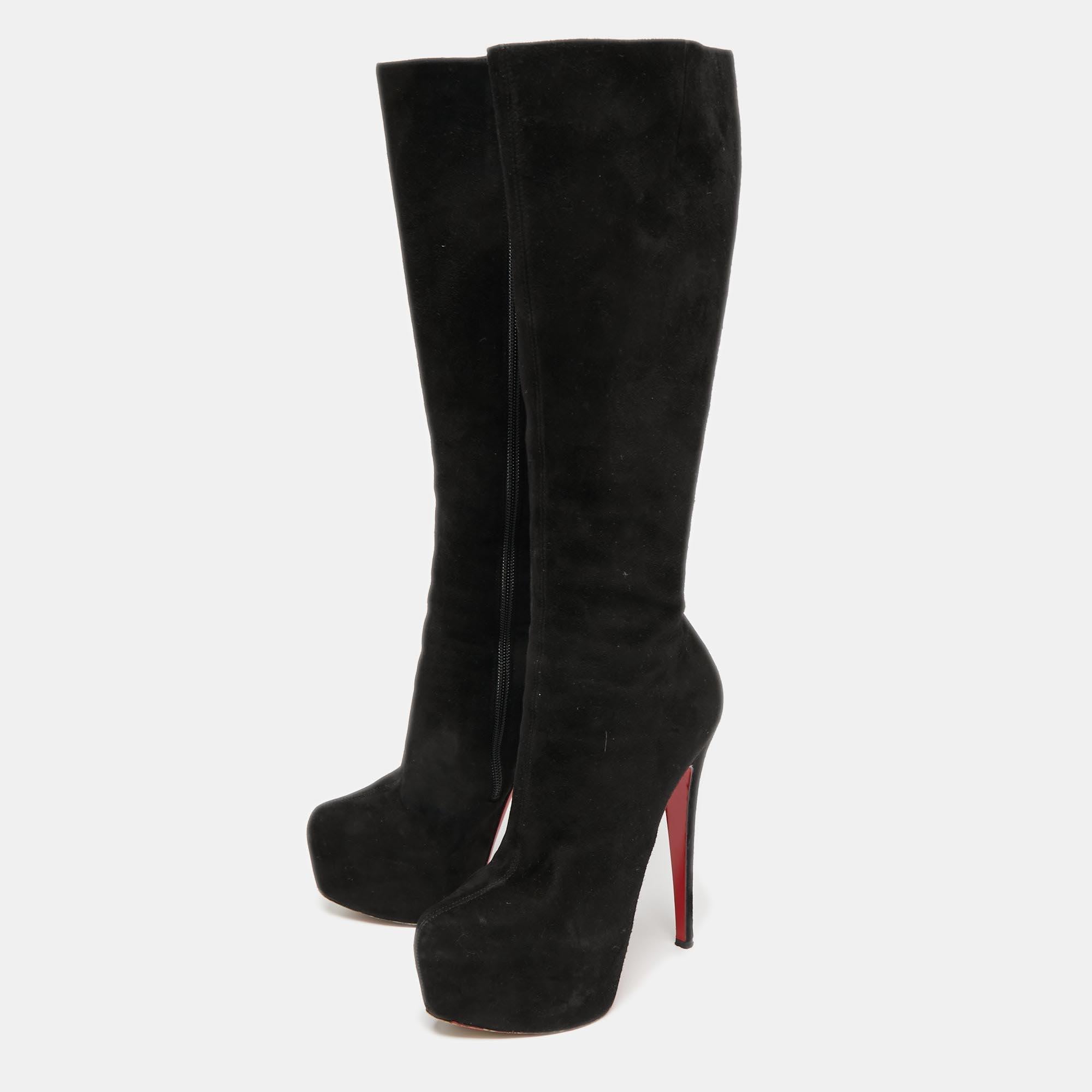 christian louboutin suede boots