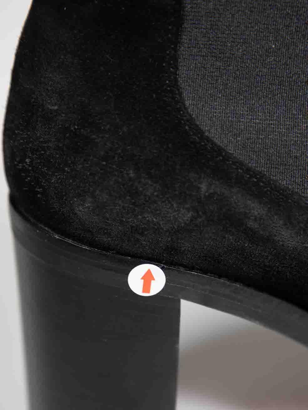 Christian Louboutin Black Suede Chelsea Heeled Boots Size IT 39 2