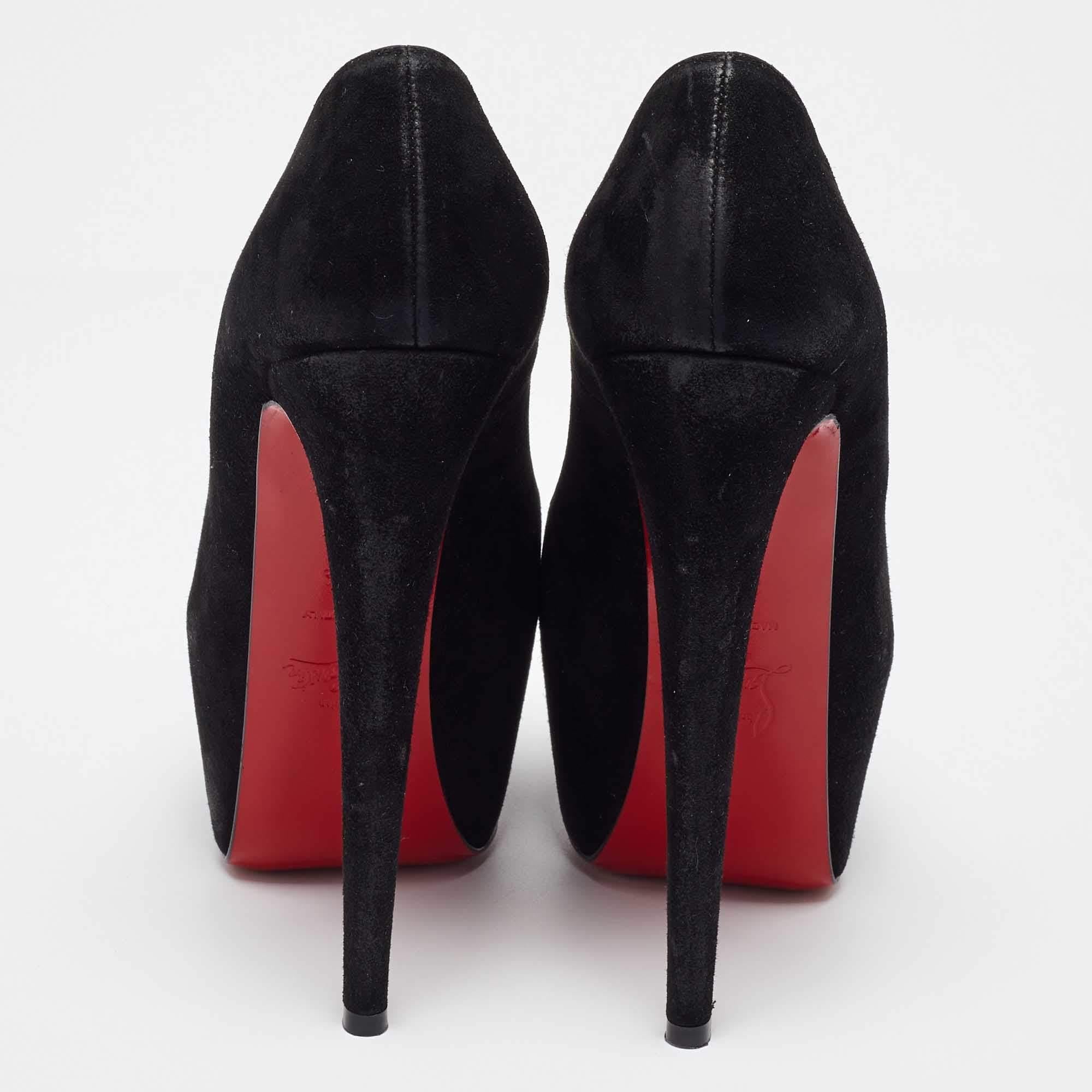 Christian Louboutin Black Suede Daffodile Pumps Size 38.5 1