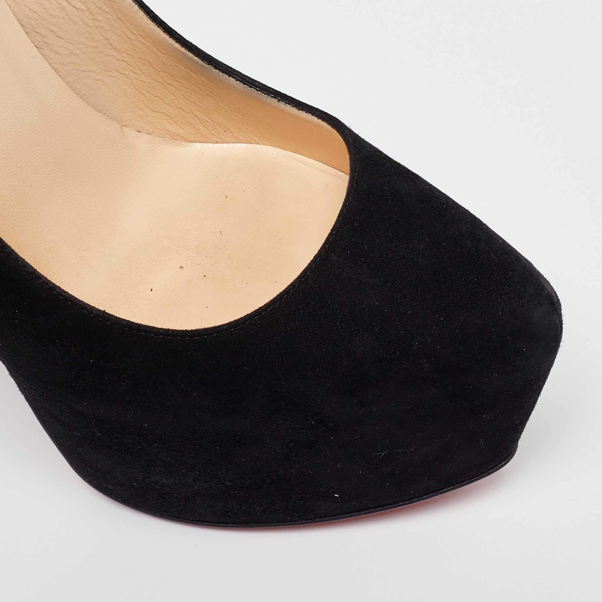 Christian Louboutin Black Suede Daffodile Pumps Size 38.5 3