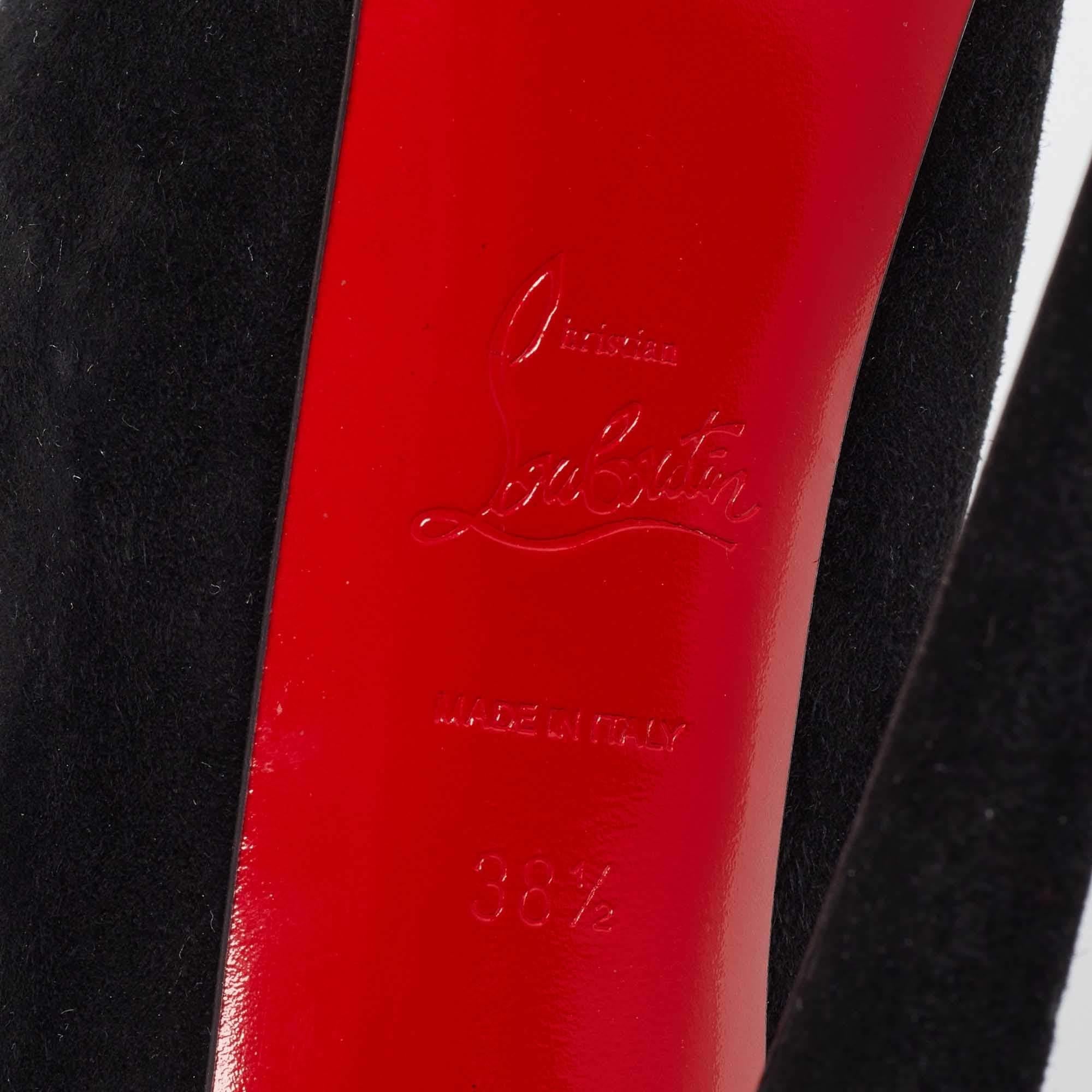 Christian Louboutin Black Suede Daffodile Pumps Size 38.5 4