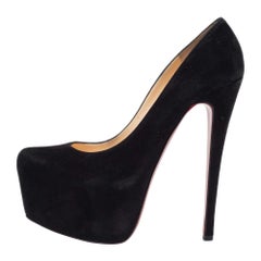 Christian Louboutin Black Suede Daffodile Pumps Size 38.5