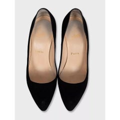 Christian Louboutin Black Suede Platform Pumps Size 37