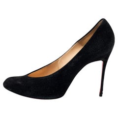 Used Christian Louboutin Black Suede Pumps Size 39.5