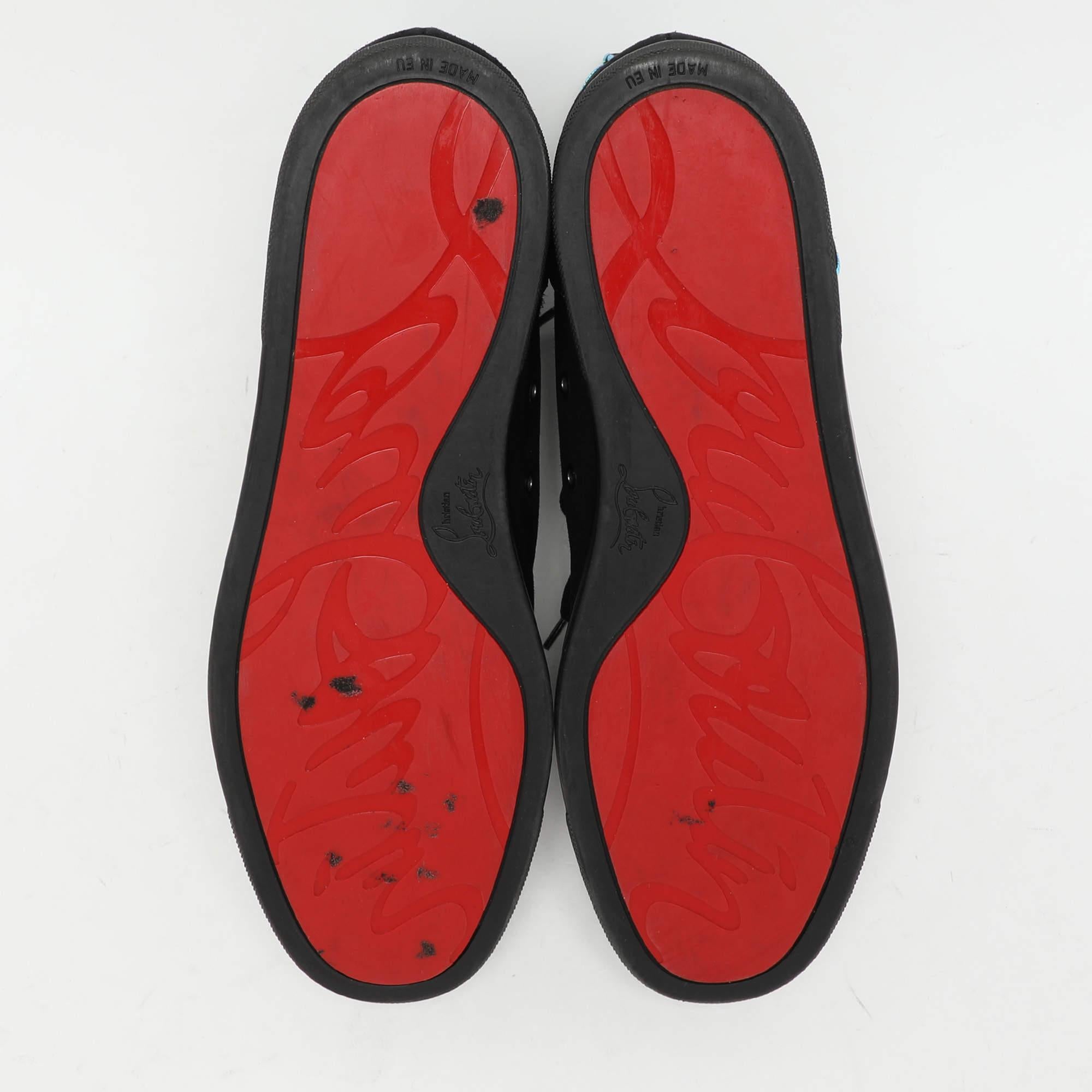 Christian Louboutin Zapatillas Altas Rantulow Orlato Ante Negro Talla 46 en venta 2