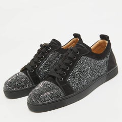 Christian Louboutin Black Suede Rantulow Orlato Sneakers 40.5