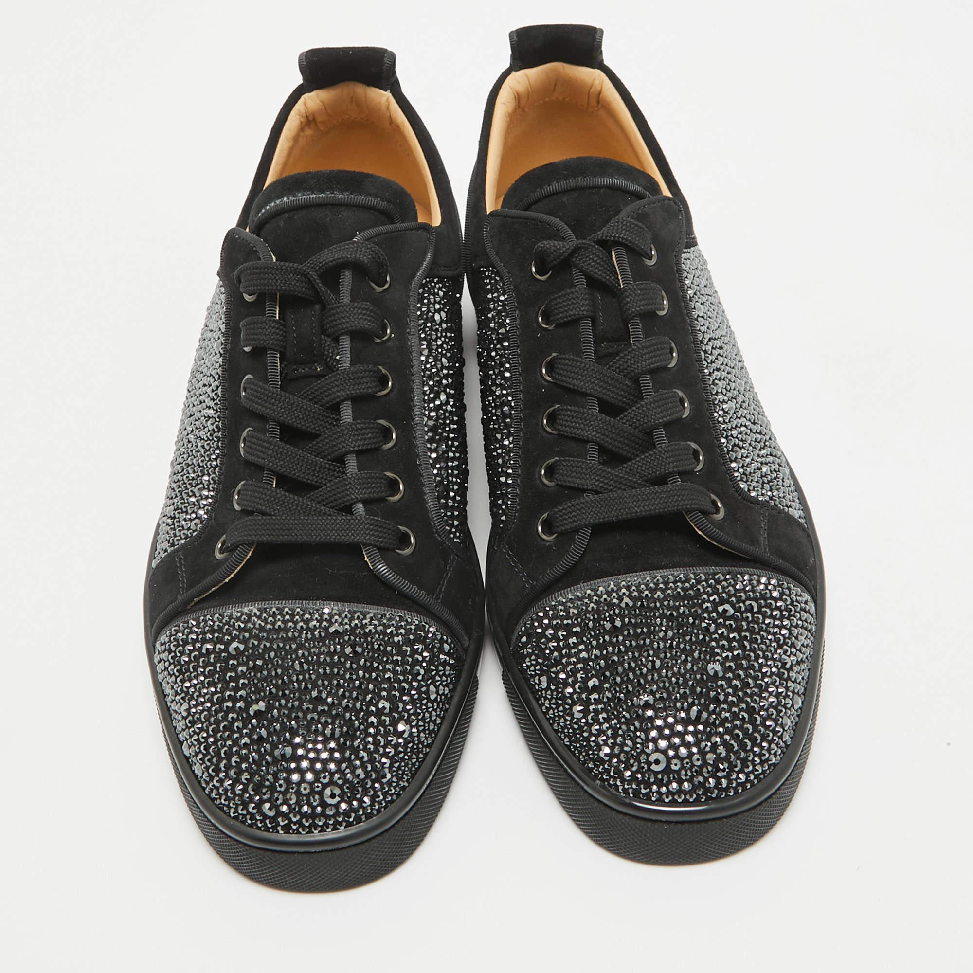 Christian Louboutin Schwarze Rantulow Orlato Turnschuhe aus Wildleder 40,5 im Zustand „Gut“ im Angebot in Dubai, Al Qouz 2