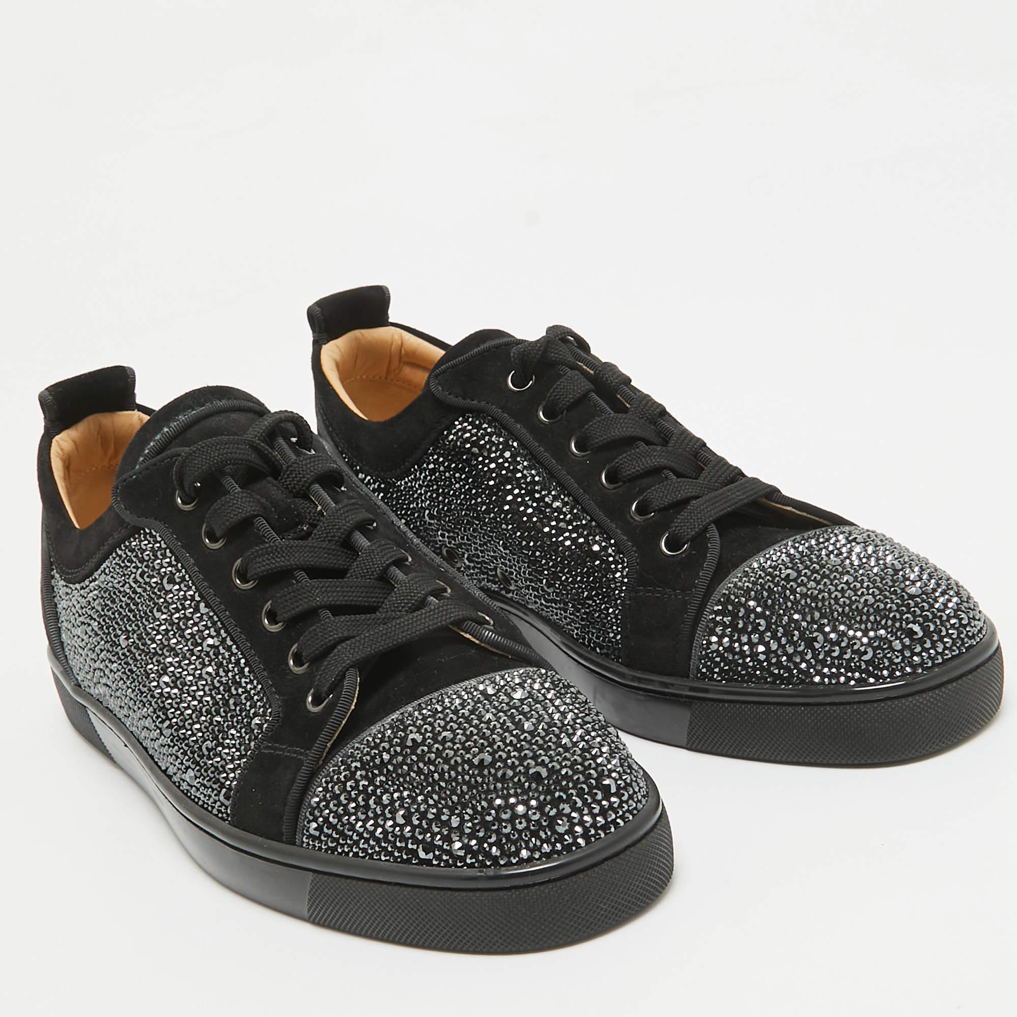 Christian Louboutin Schwarze Rantulow Orlato Turnschuhe aus Wildleder 40,5 Herren im Angebot